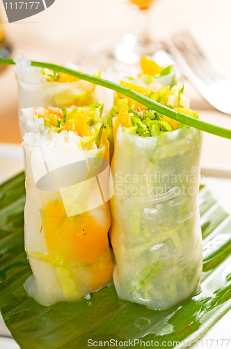 Image of vietnamese style summer rolls