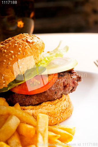 Image of classic hamburger sandwich