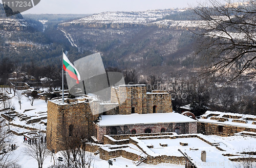 Image of Flag over Tsarevets Stronghold