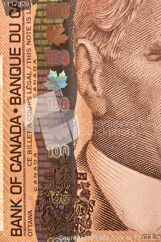 Image of Portrait of Sir Robert Borden on a 100 dollar bill