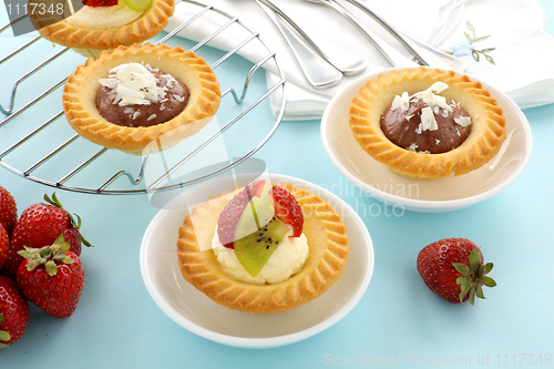 Image of Cream And Chocolate Tarts