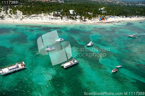 Image of Boats and beach from above