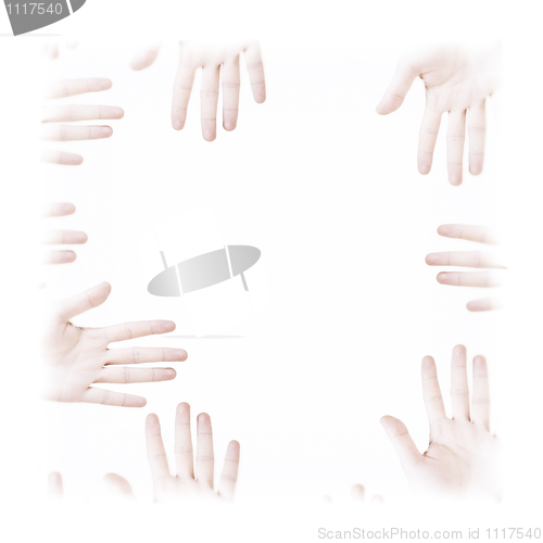 Image of Hands on white.