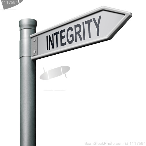 Image of integrity road sign