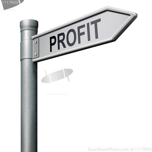 Image of  road sign profit