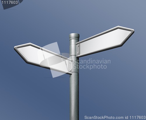 Image of blank roadsign