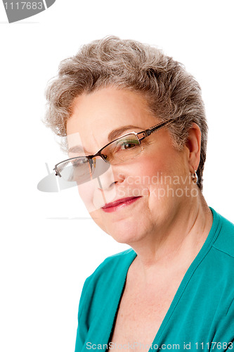 Image of Beautiful Happy smiling senior woman face