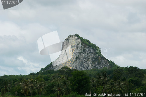 Image of Buddha image on mountain near Pattaya, Thailand