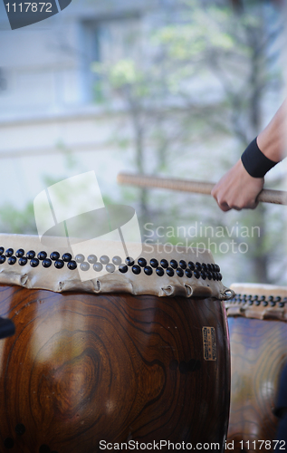 Image of hands and japanese drums