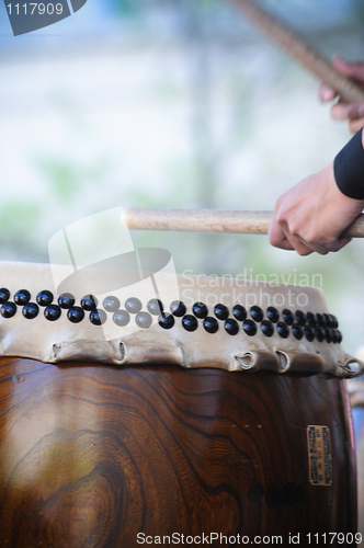 Image of hands and japanese drum
