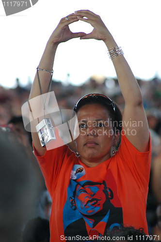 Image of Barack Obama rally at Nissan Pavilion VA - 2008