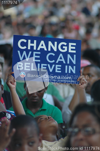Image of Barack Obama rally at Nissan Pavilion 