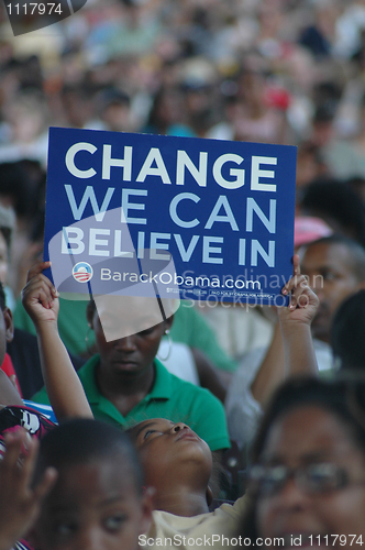 Image of Barack Obama rally at Nissan Pavilion 