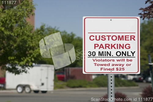 Image of Customer Parking Sign