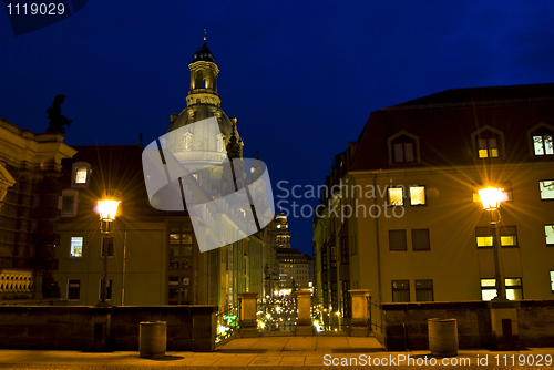 Image of Frauenkirche at night