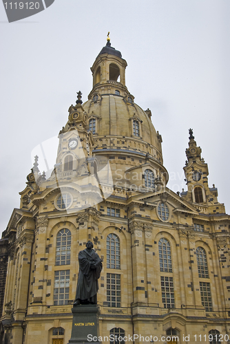 Image of Frauenkirche with Luther