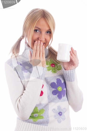 Image of Girl with cup of coffee