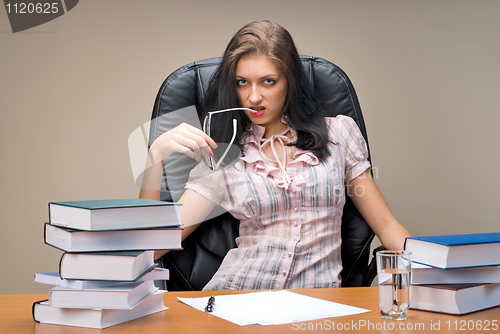 Image of Lady-boss in office