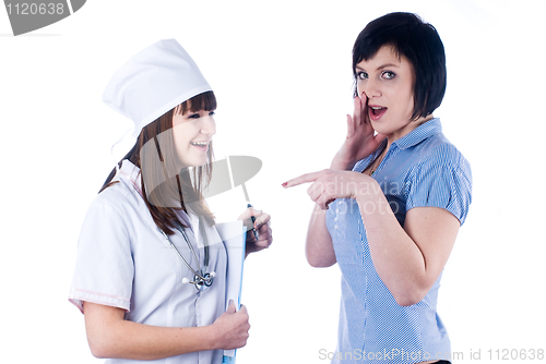 Image of Female doctor and patient