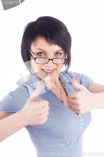 Image of Woman with thumb up