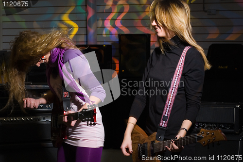 Image of Woman on rock concert