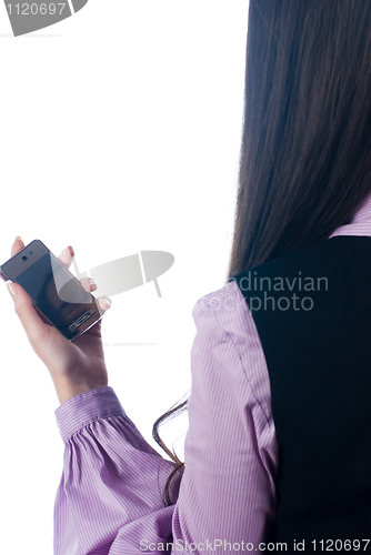 Image of Girl with mobile phone