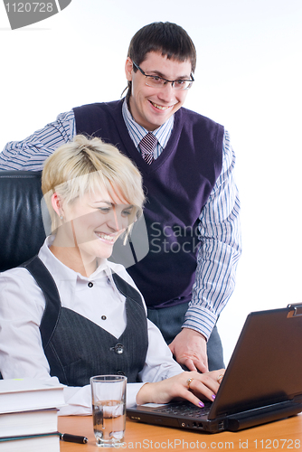 Image of Businesswoman with laptop