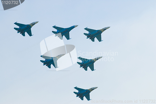 Image of SU-27 airplanes