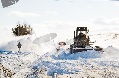 Image of Removing snow from road