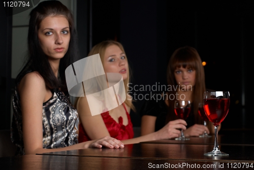 Image of Young women in a bar