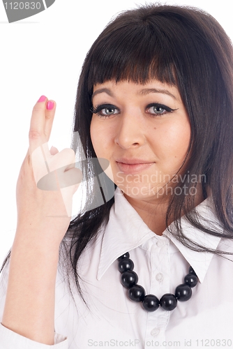 Image of Girl with crossed fingers