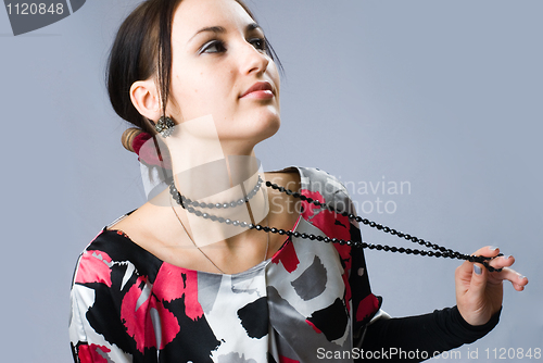 Image of Woman with beads