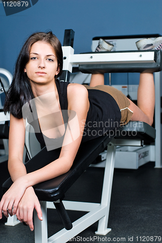 Image of Girl in fitness center