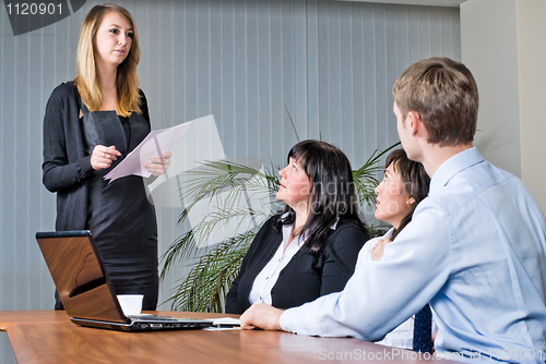 Image of Woman making a business presentation
