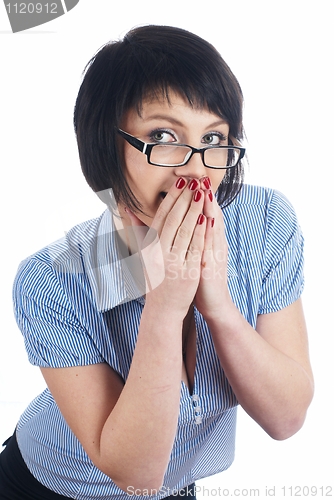 Image of Girl covering her mouth