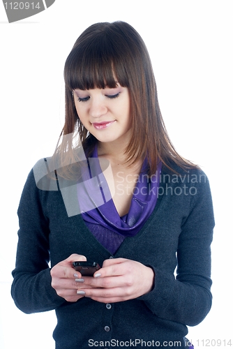 Image of Girl with mobile phone