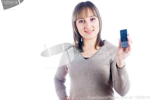 Image of Girl with mobile phone