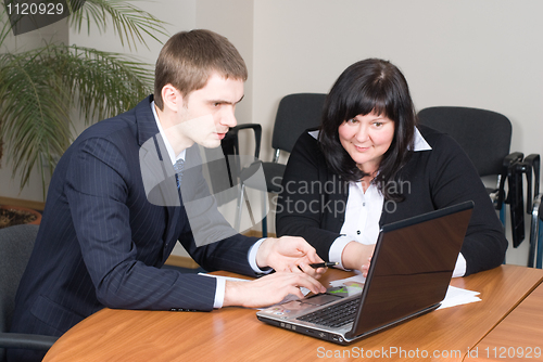 Image of Businessgroup with laptop