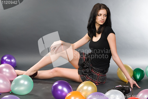 Image of Woman with balloons