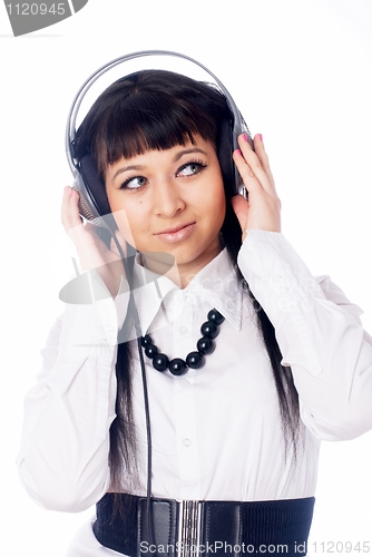 Image of Woman listening music