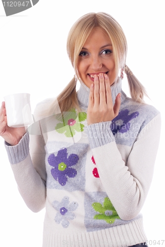 Image of Girl with cup of coffee