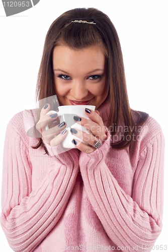 Image of Girl with cup of coffee