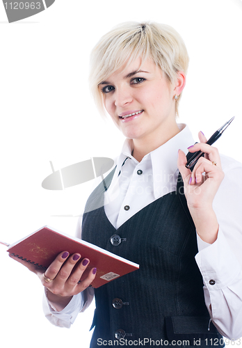 Image of Businesswoman with notebook
