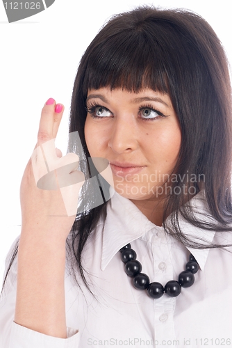 Image of Girl with crossed fingers