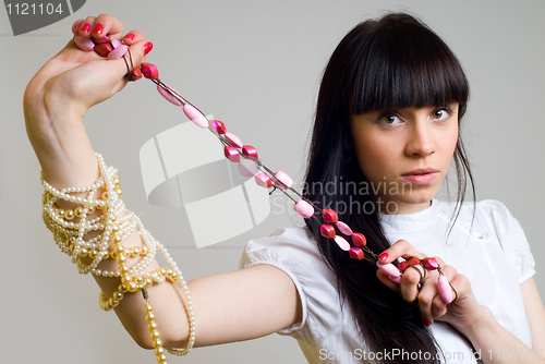Image of Woman with beads