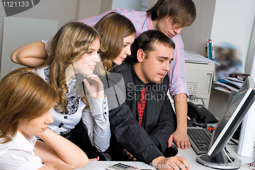 Image of Young business team