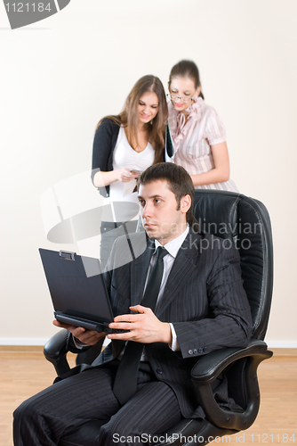 Image of Businessman with laptop