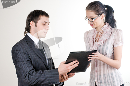 Image of Businessman and secretary