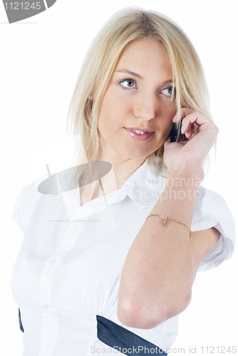Image of Talking girl by mobile