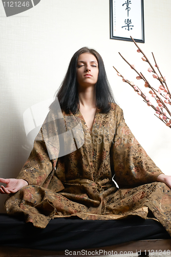 Image of Meditative girl